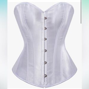 Bustier Corset Top - White Satin WORN ONCE